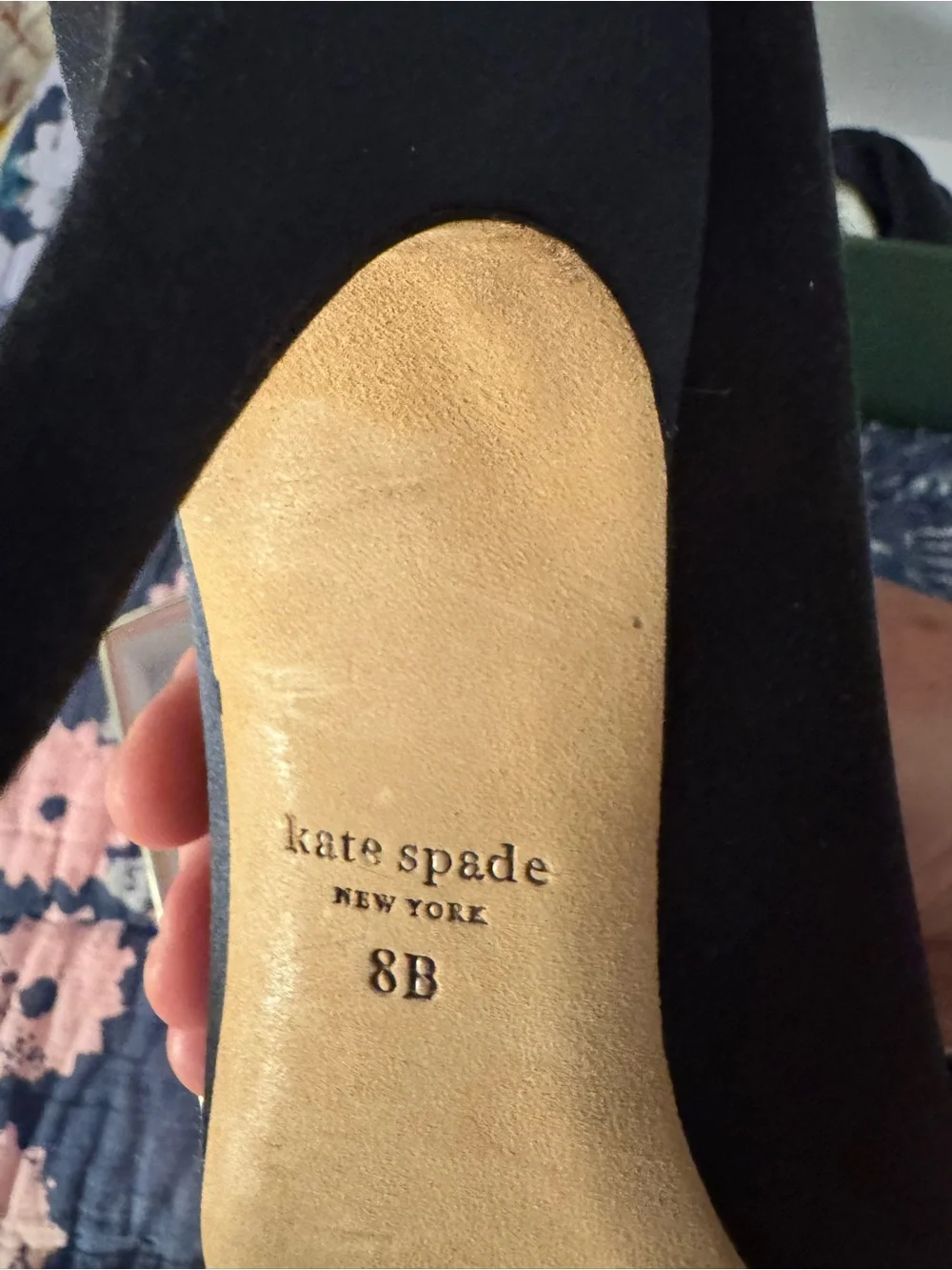 kate spade Navy Satin Twist Bow Peep-Toe Pumps